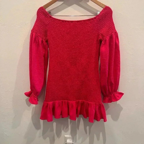 Revolve Atoir The Ayla Mini Dress in Rouge‎ Pink Sz M - Picture 5 of 9